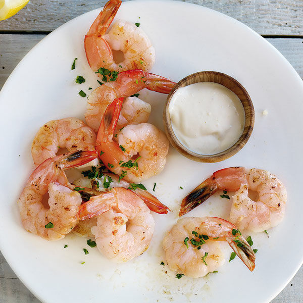 Garnelen mit Zitronen-Aïoli Rezept | Küchengötter Garnelen mit Zitronen-Aïoli Rezept | Küchengötter