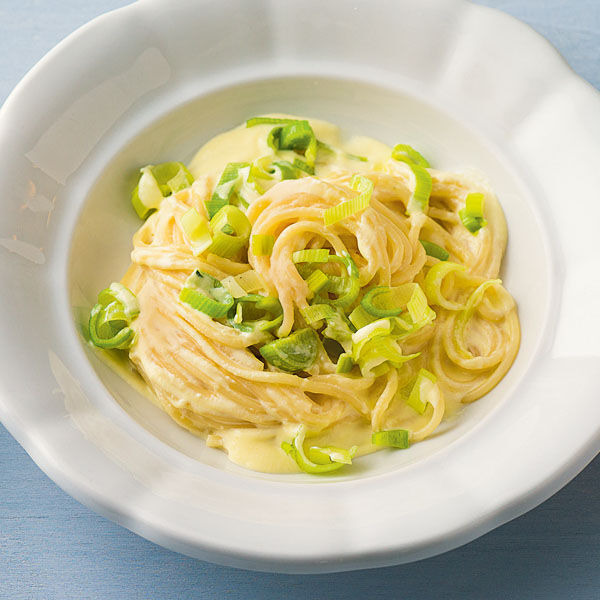 Spaghetti mit Lauch-Carbonara