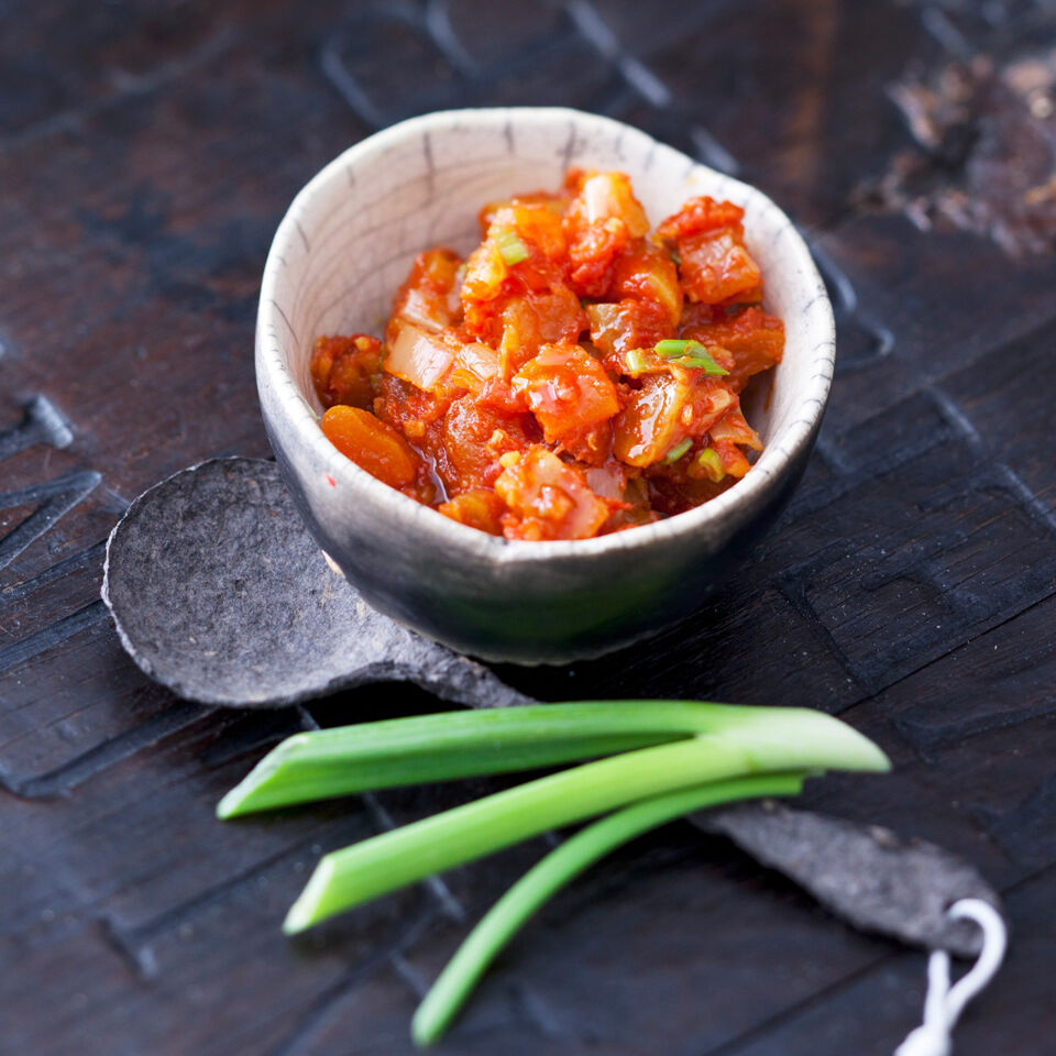 Tomaten-Aprikosen-Chutney Rezept | Küchengötter Tomaten-Aprikosen-Chutney Rezept | Küchengötter