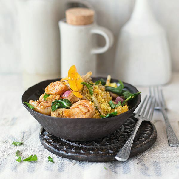 Couscous mit Huhn und Garnelen Rezept | Küchengötter