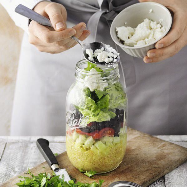 Griechischer Salat im Glas Rezept Küchengötter