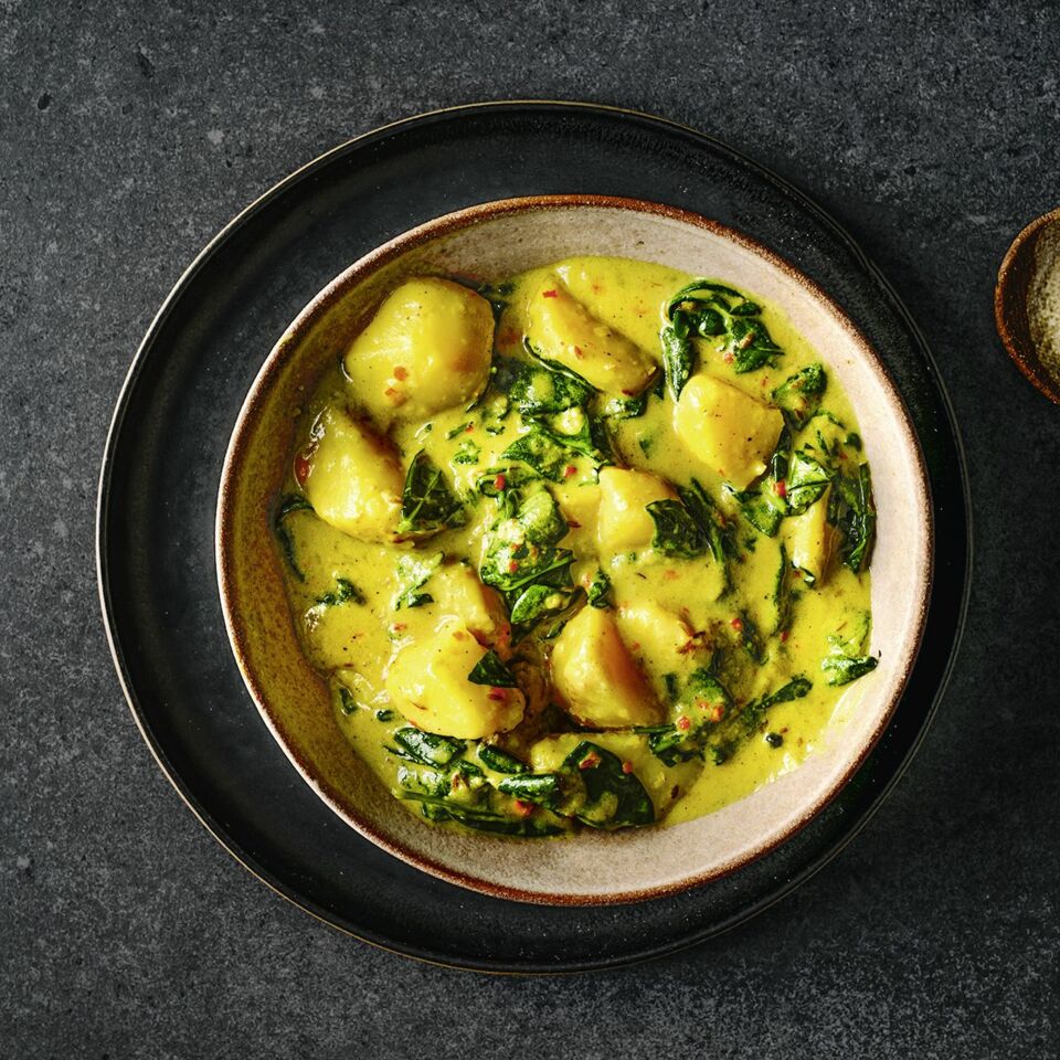 Spinat-Kartoffel-Curry Rezept | Küchengötter