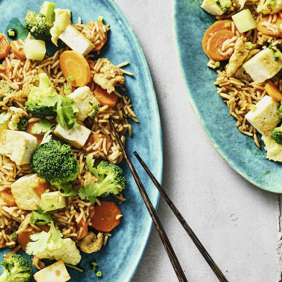 Fried Rice mit Tofu und Brokkoli Rezept Küchengötter