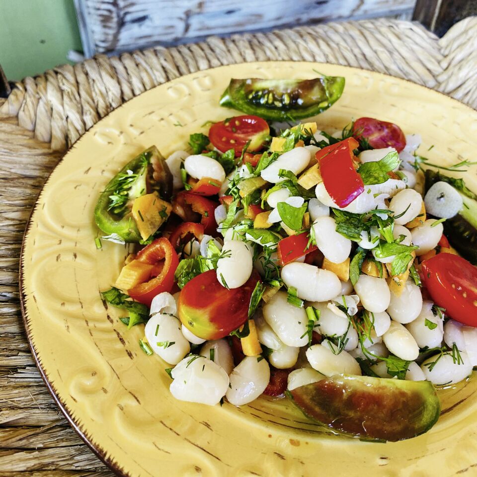 Weißer Bohnensalat mit Tomaten Rezept | Küchengötter
