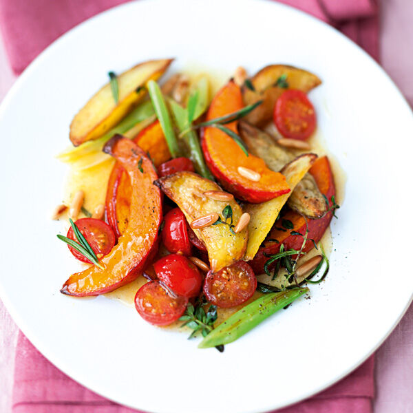 Kürbisgemüse aus dem Ofen Rezept | Küchengötter