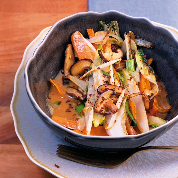 Chicoree mit Shiitakepilzen Rezept