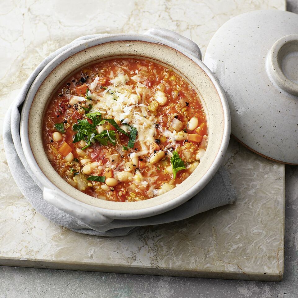 minestrone mit quinoa rezept kuchengotter