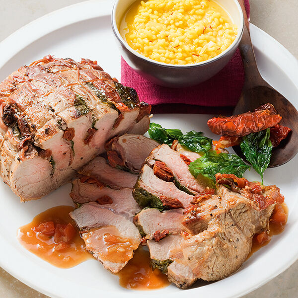 Fächerbraten mit Schinken und Tomaten Rezept | Küchengötter Fächerbraten mit Schinken und Tomaten Rezept | Küchengötter