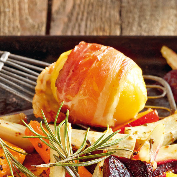 Speck-Raclette-Kartoffeln aus dem Ofen Rezept | Küchengötter Speck-Raclette-Kartoffeln aus dem Ofen Rezept | Küchengötter