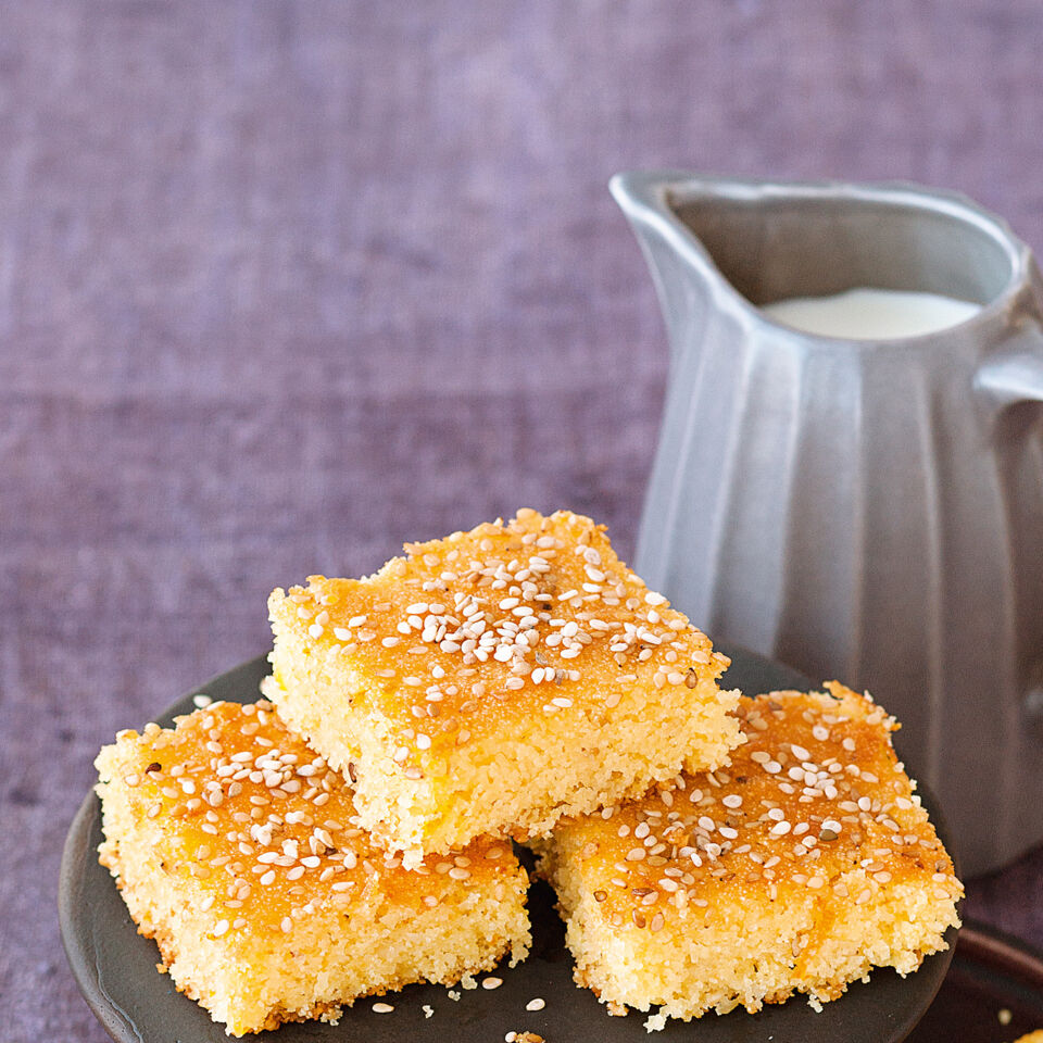 Honig-Sesam-Kuchen vom Blech Rezept | Küchengötter