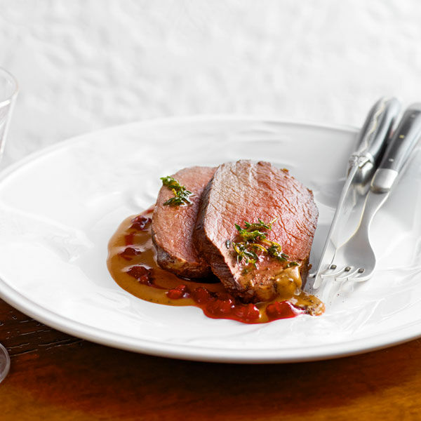 Hirschsteaks mit Preiselbeeren Rezept Küchengötter