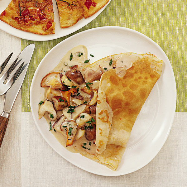 Pfannkuchen mit Pilzen Rezept | Küchengötter Pfannkuchen mit Pilzen Rezept | Küchengötter