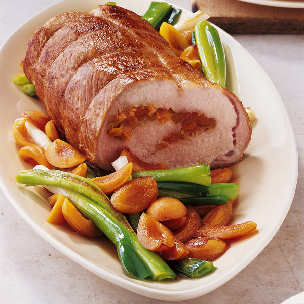 Gefüllte Lende mit Aprikosen Rezept | Küchengötter