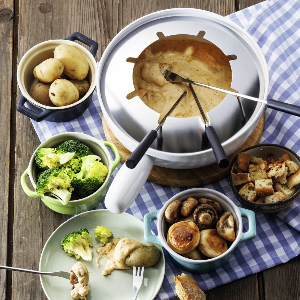 Veganer Fondue-Käse