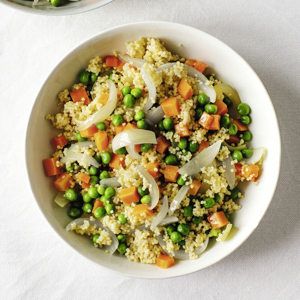 Hirse mit buntem Gemüse