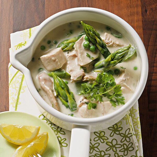 Grünes Hühnerfrikassee Rezept | Küchengötter