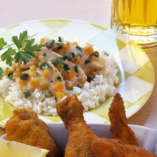 Hühnerfrikassee mit Weißweinsauce Rezept | Küchengötter Hühnerfrikassee mit Weißweinsauce Rezept | Küchengötter