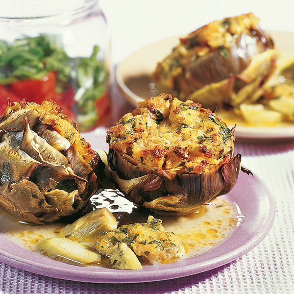 Vegetarisch gefüllte Artischocken Rezept | Küchengötter Vegetarisch gefüllte Artischocken Rezept | Küchengötter