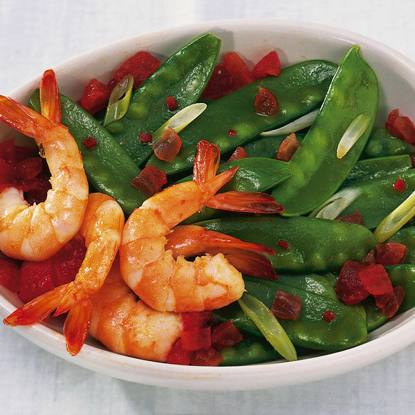 Riesengarnelen mit Zuckerschoten Rezept | Küchengötter