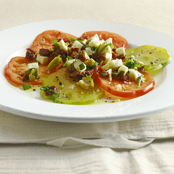 Tomaten-Carpaccio mit Mozzarellasalat