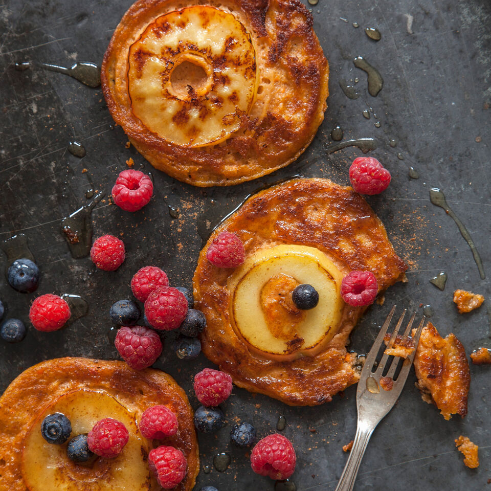 Süßkartoffel-Pancakes mit Äpfeln Rezept | Küchengötter