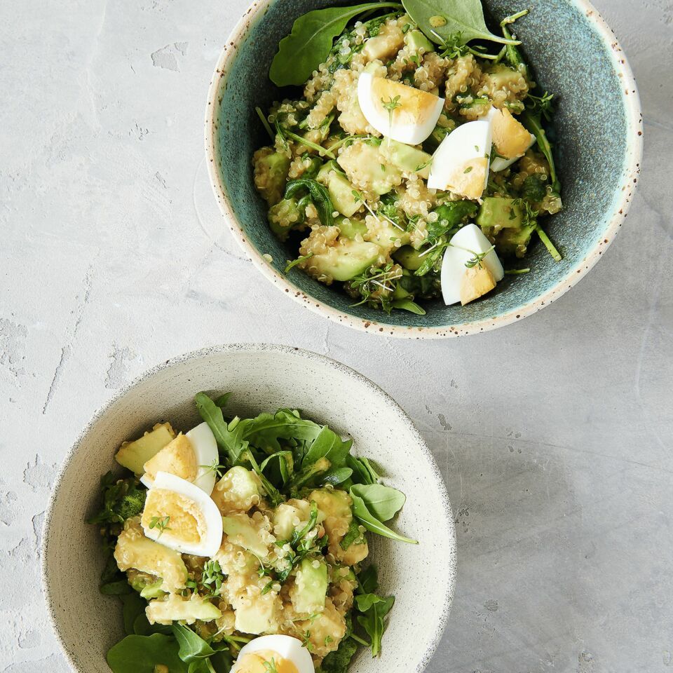 Quinoasalat Mit Avocado Und Ei Rezept Kuchengotter Avocado Salat Mit Ei