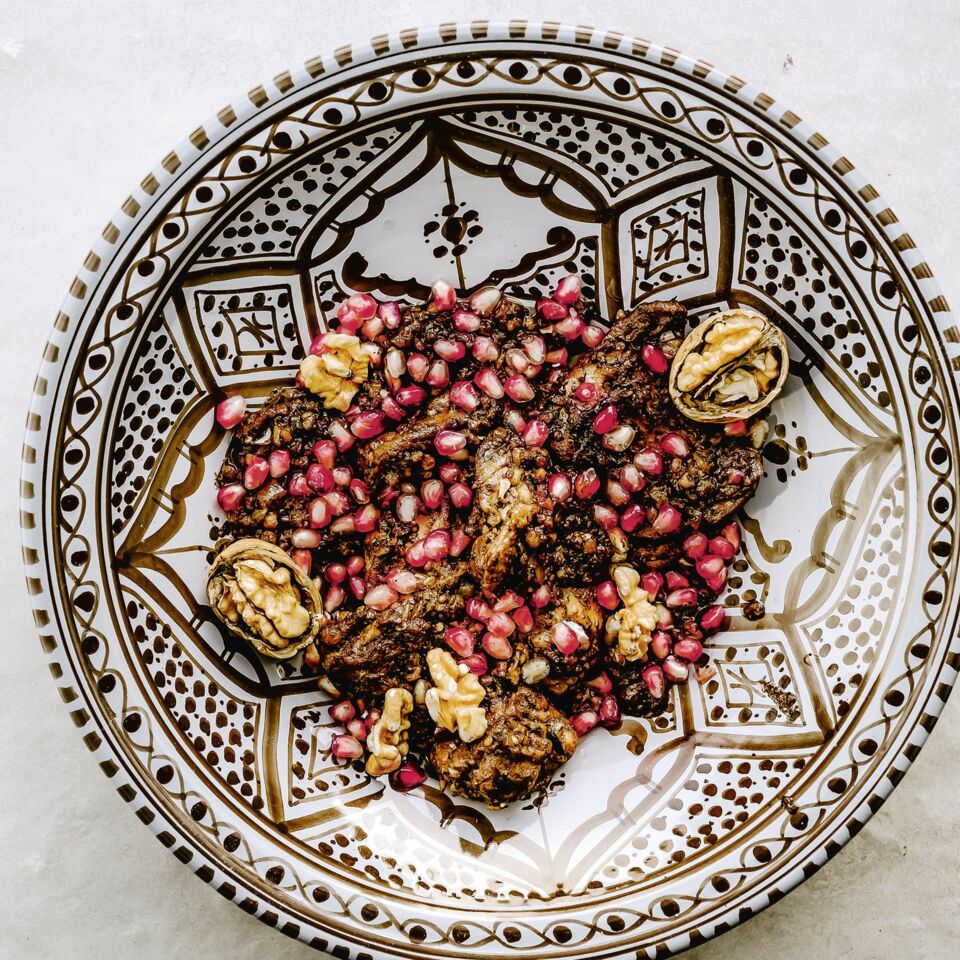 Persisches Huhn in Walnuss-Granatapfel-Sauce Rezept | Küchengötter Persisches Huhn in Walnuss-Granatapfel-Sauce Rezept | Küchengötter