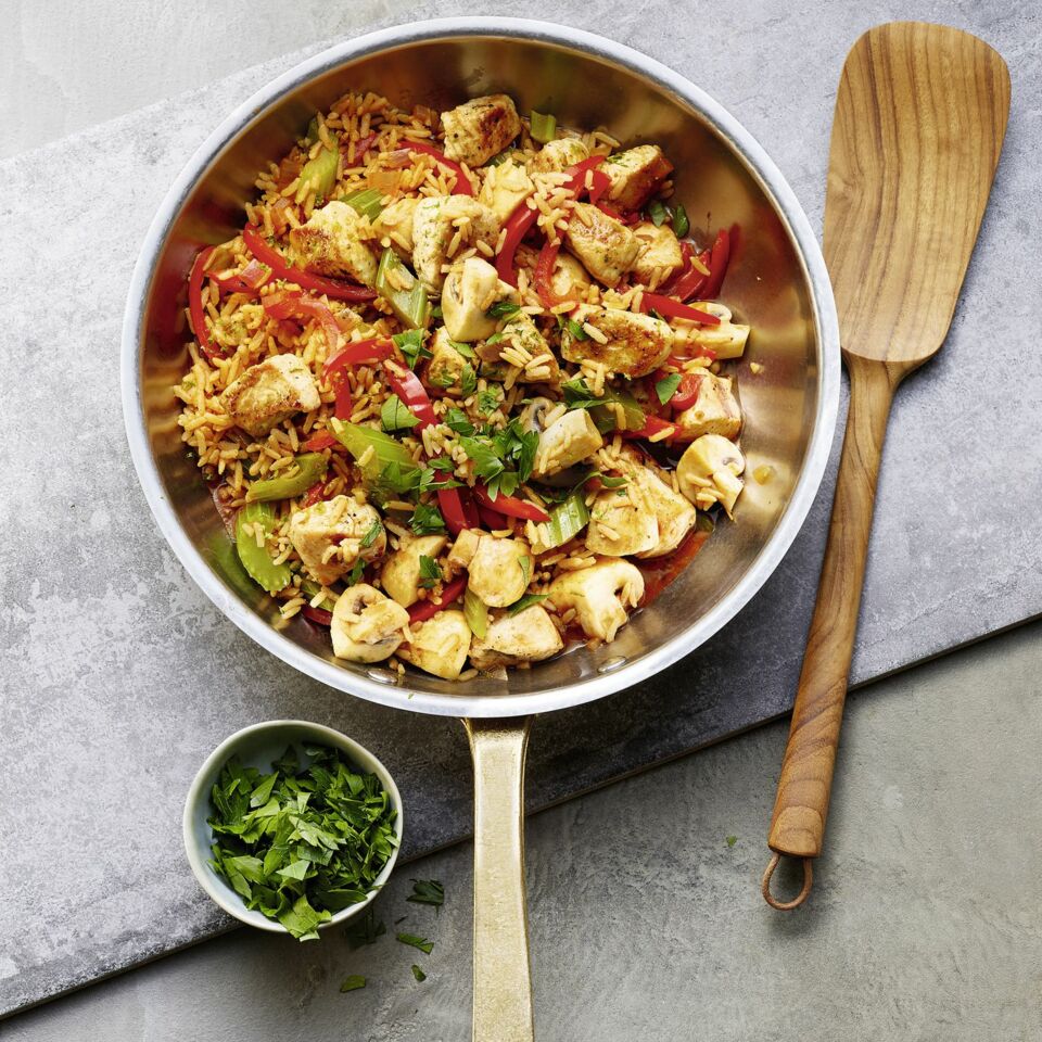 Kreolische Puten-Reispfanne Rezept | Küchengötter Kreolische Puten-Reispfanne Rezept | Küchengötter