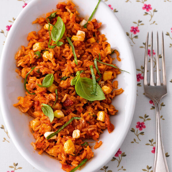 Tomaten Reis Mit Mozzarella Rezept Kuchengotter Gesunde Gerichte Mit Reis
