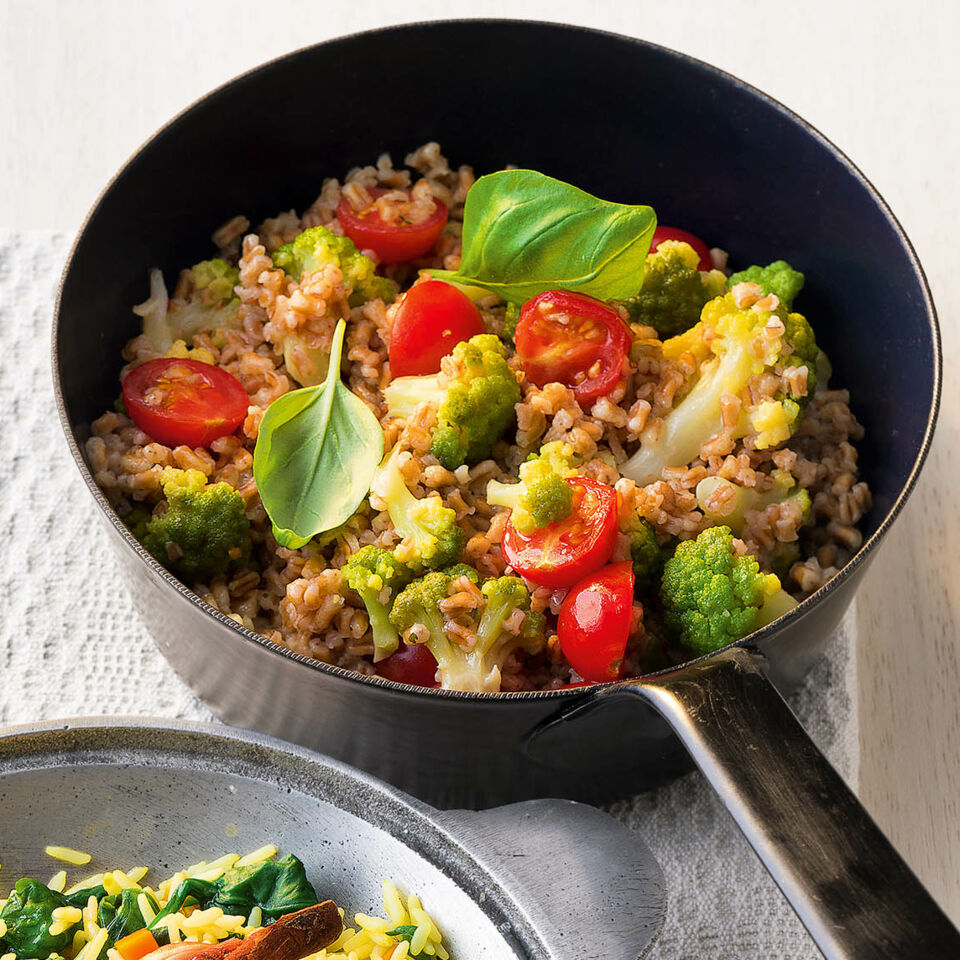 Dinkelrisotto mit Romanesco Rezept | Küchengötter Dinkelrisotto mit Romanesco Rezept | Küchengötter
