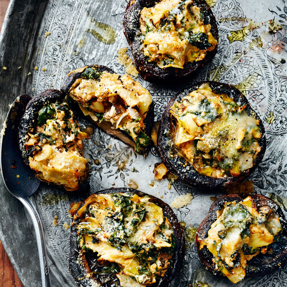 Gefüllte Portobello-Pilze Rezept | Küchengötter Gefüllte Portobello-Pilze Rezept | Küchengötter