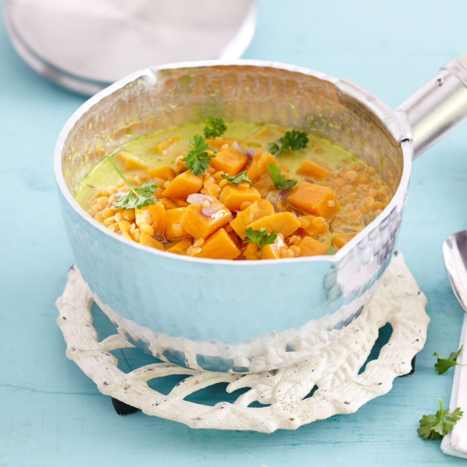 Susskartoffel Linsen Curry Rezept Kuchengotter Rote Linsen Süßkartoffel Curry