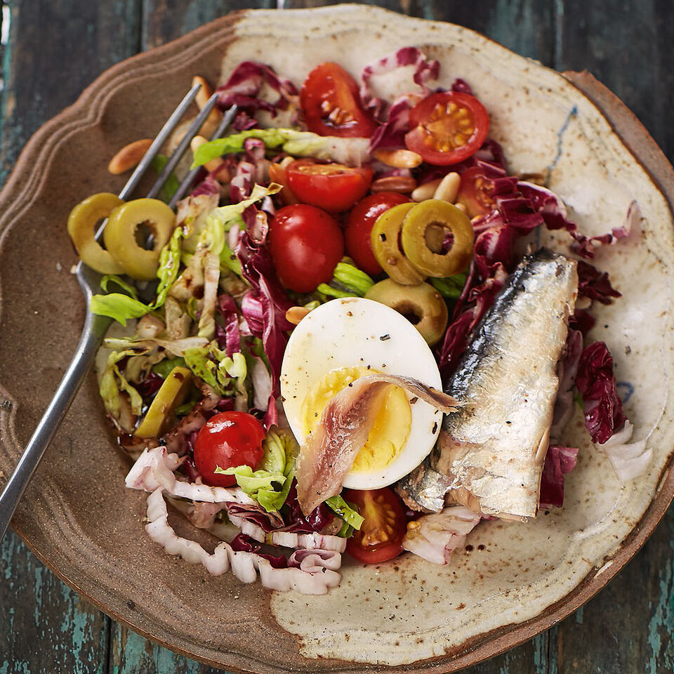 Mediterraner Sardinen-Salat Rezept | Küchengötter