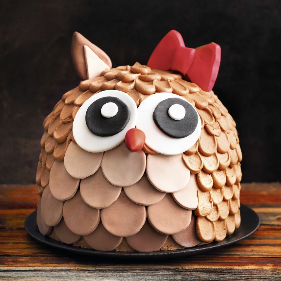 Eulentorte Rezept, Eulen-torte Aus Creme Und Leckerem Schokokuchen