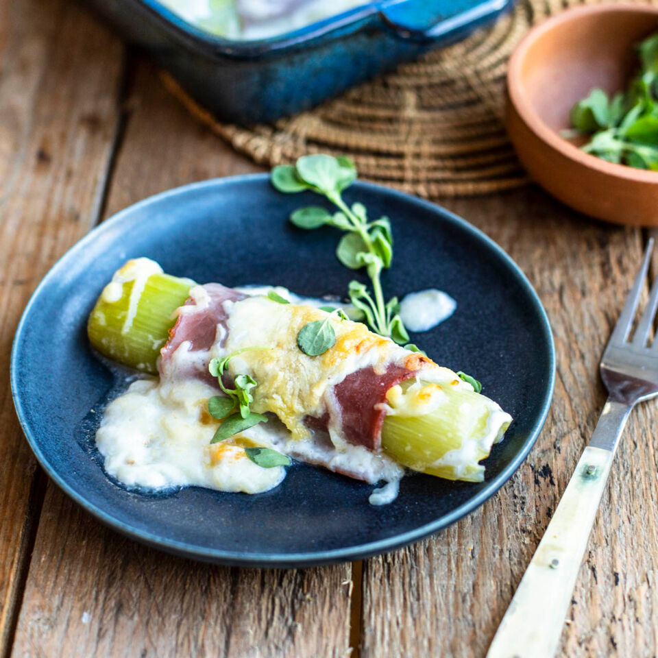Überbackener Lauch mit Schinken und Käse Rezept | Küchengötter Überbackener Lauch mit Schinken und Käse Rezept | Küchengötter