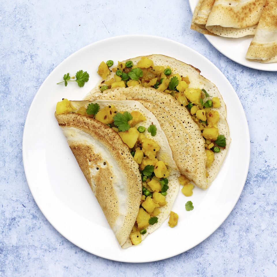 Dosas mit Kartoffelfüllung