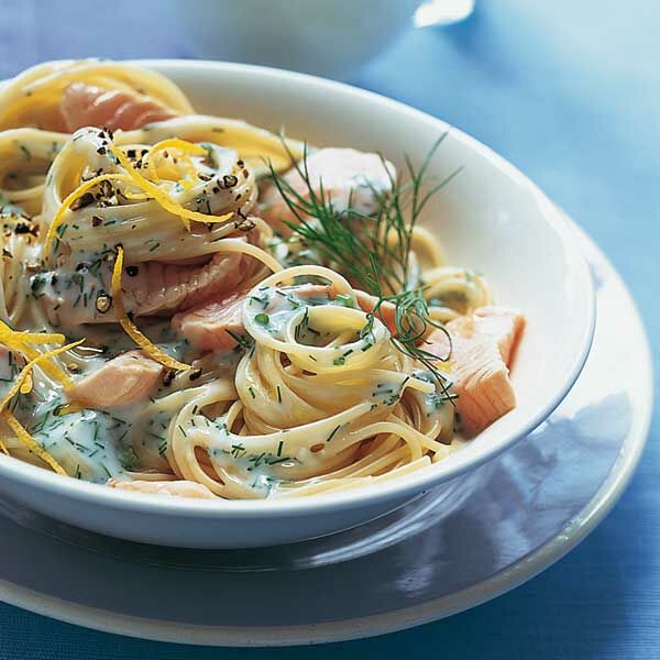 Spaghetti mit Lachs Rezept | Küchengötter