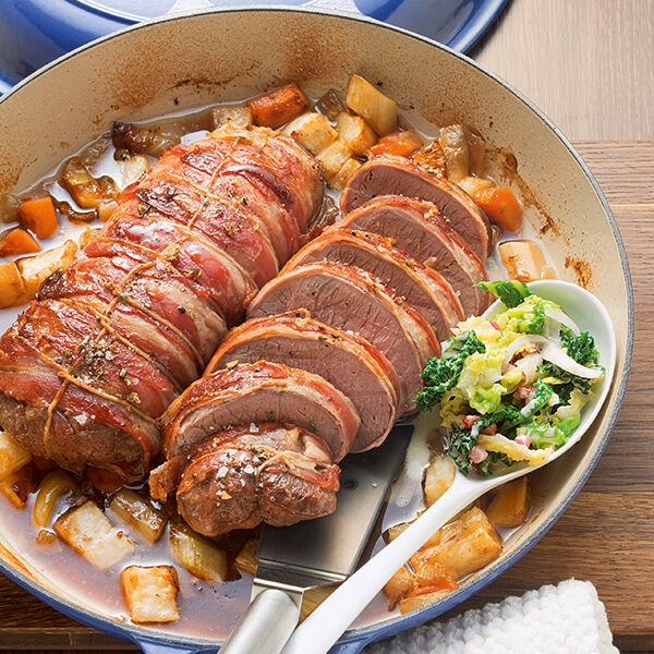 geschmorter hirschbraten mit sahnewirsing rezept kuchengotter