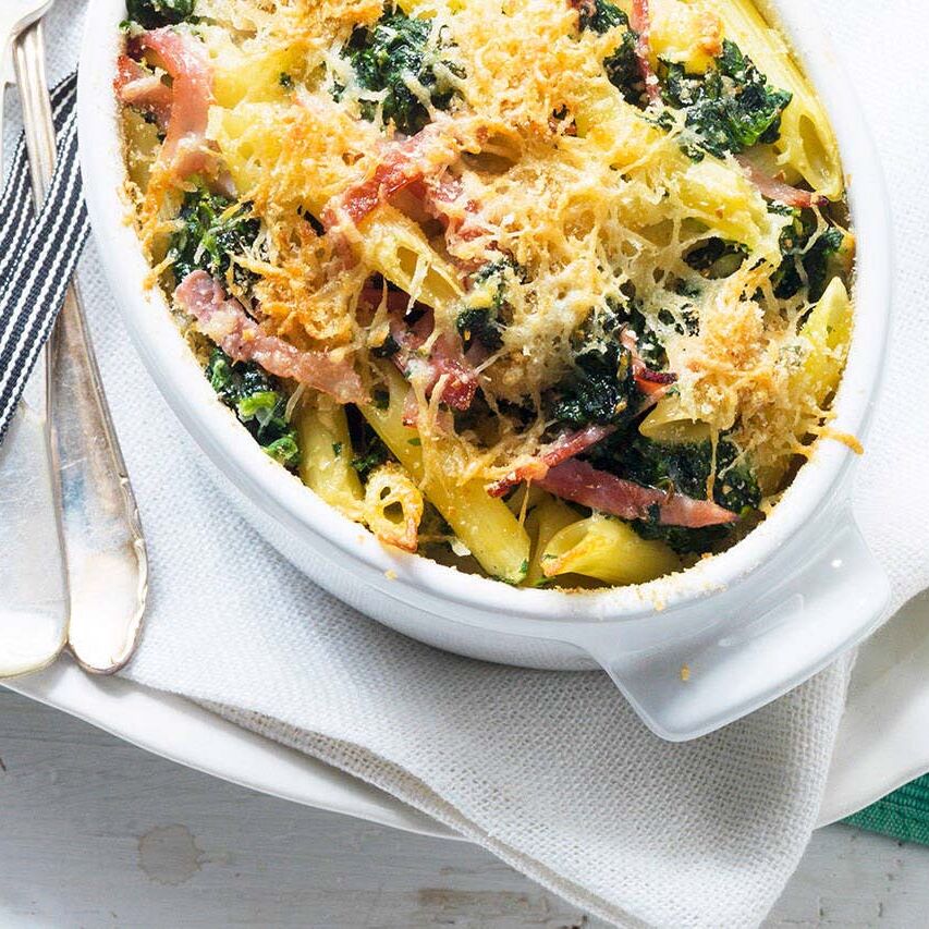 Nudelauflauf mit Spinat und Schinken Rezept | Küchengötter Nudelauflauf mit Spinat und Schinken Rezept | Küchengötter