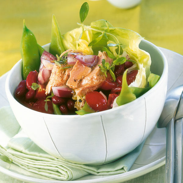 Bohnensalat mit Thunfisch Rezept | Küchengötter