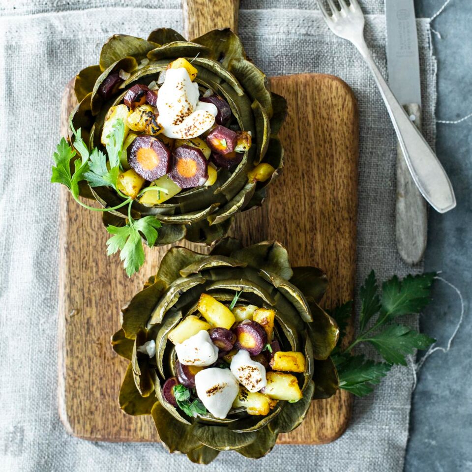 Gefüllte Artischocken Rezept | Küchengötter Gefüllte Artischocken Rezept | Küchengötter