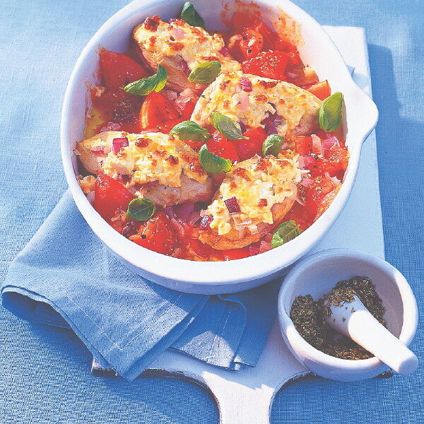 Hähnchenbrust mit Feta-Kruste Rezept | Küchengötter Hähnchenbrust mit Feta-Kruste Rezept | Küchengötter