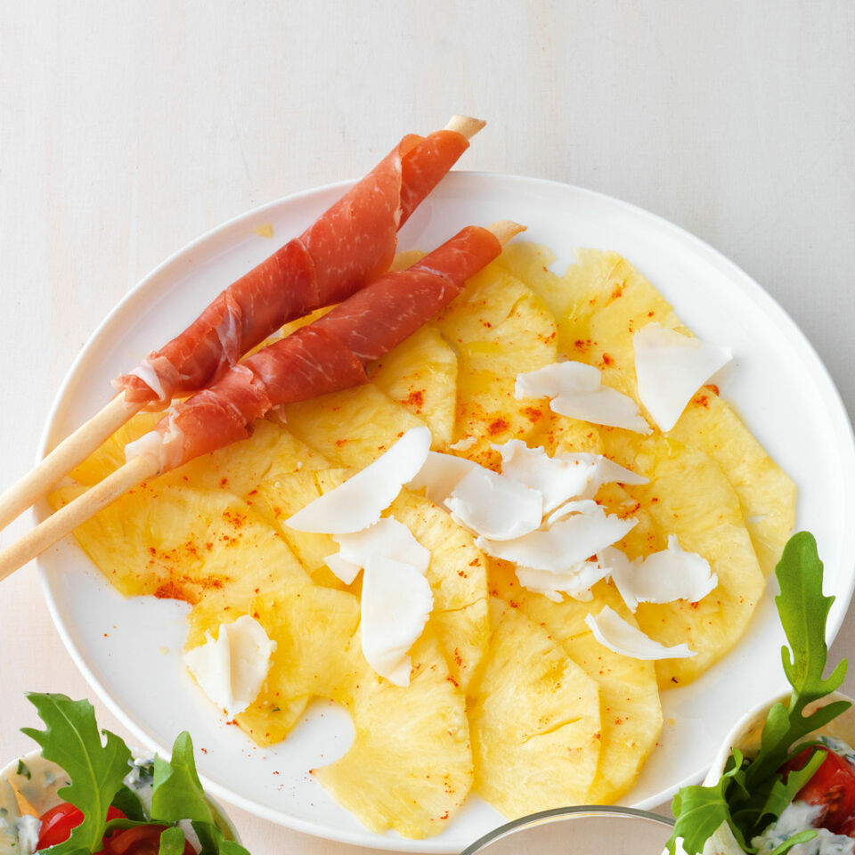 Ananas-Carpaccio Rezept | Küchengötter Ananas-Carpaccio Rezept | Küchengötter