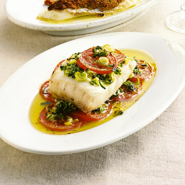 Fischfilets mit Tomaten und Oregano