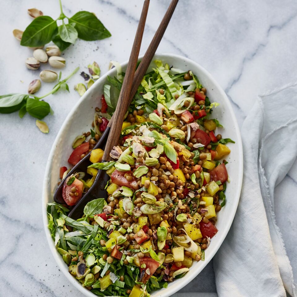 Linsensalat mit Paprika Rezept | Küchengötter