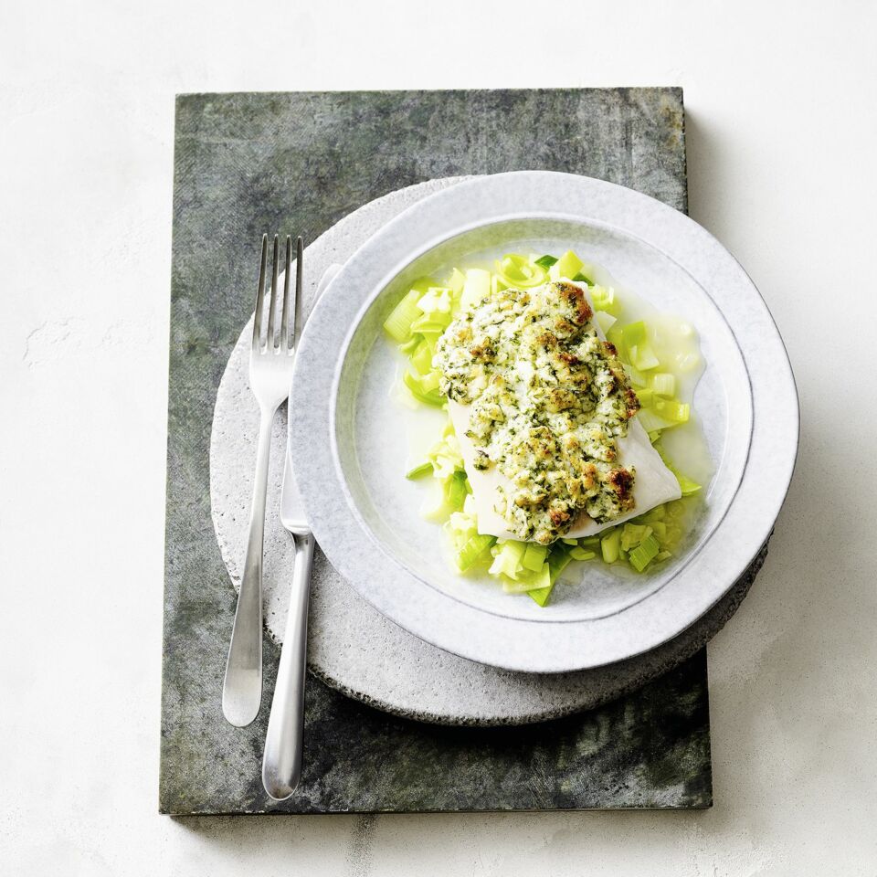 Kabeljau mit Kräuterkruste Rezept | Küchengötter Kabeljau mit Kräuterkruste Rezept | Küchengötter