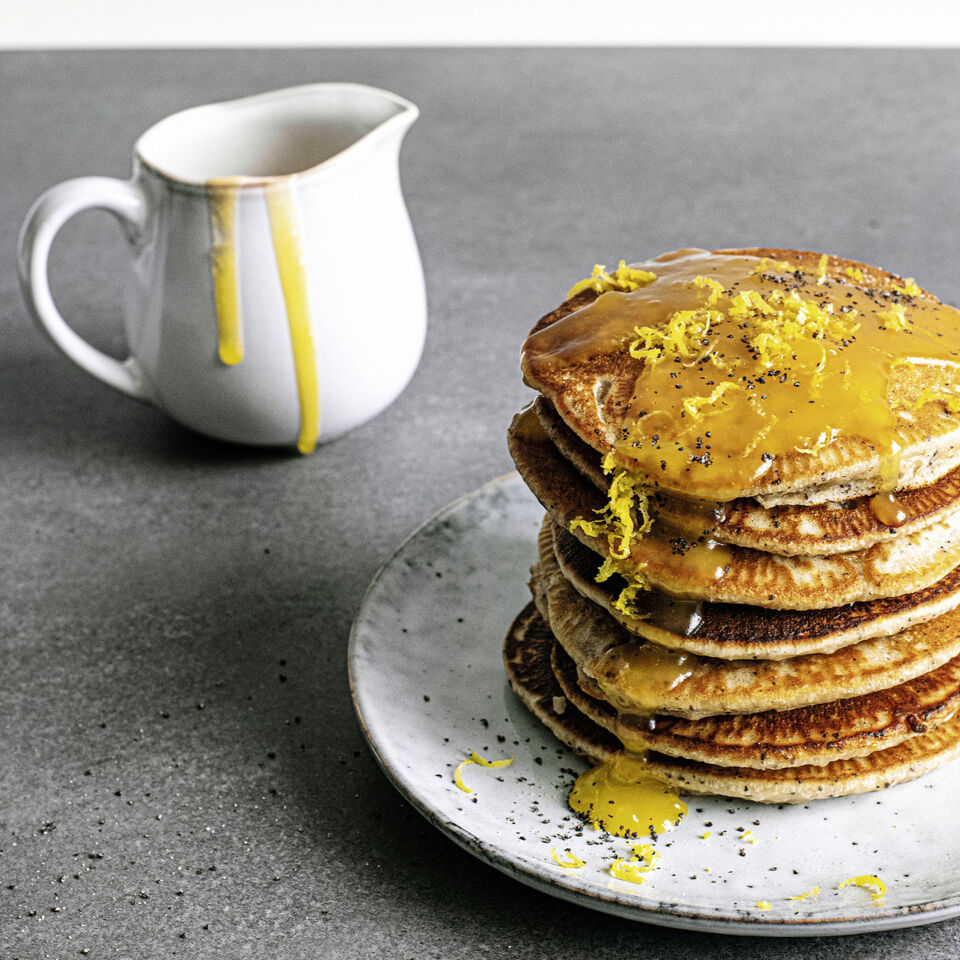 Pancakes mit Mohn und Zitrusmarmelade Rezept | Küchengötter