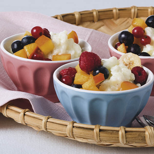 Milchreis mit Obstsalat Rezept | Küchengötter