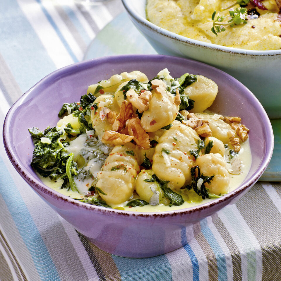 Gnocchi mit Gorgonzolaspinat Rezept