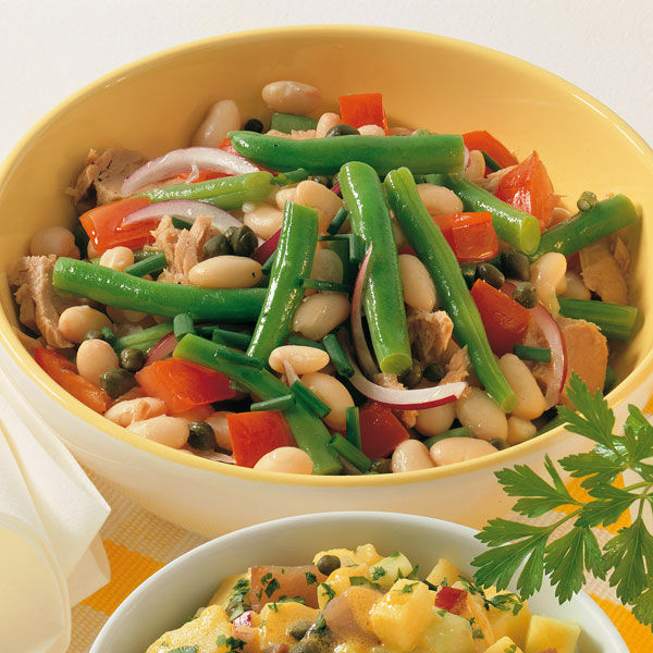 Bunter Bohnensalat mit Thunfisch Rezept | Küchengötter Bunter Bohnensalat mit Thunfisch Rezept | Küchengötter